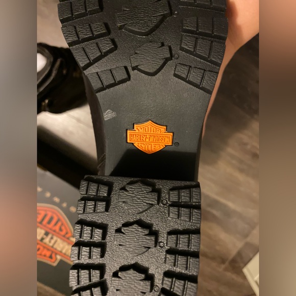 Leather Women’s Sz7/7.5 Harley Davidson Marinda Motorcycle Riding Boots Brown - Picture 5 of 15